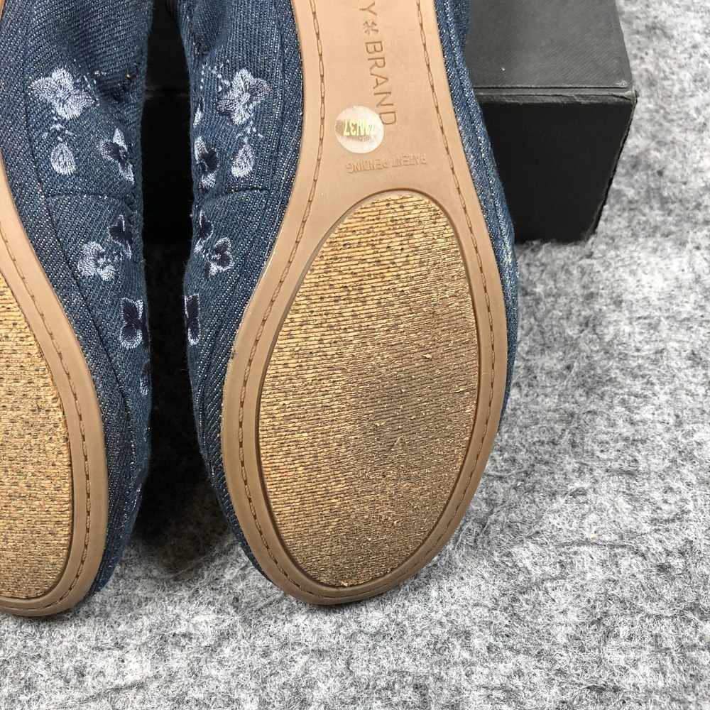 Lucky Brand Shoes Womens Size 7 Blue Denim Floral Slip On Ballet Flats LP-ECHO2 - Picture 15 of 16